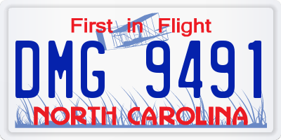 NC license plate DMG9491