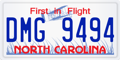 NC license plate DMG9494