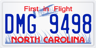 NC license plate DMG9498