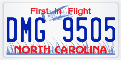 NC license plate DMG9505