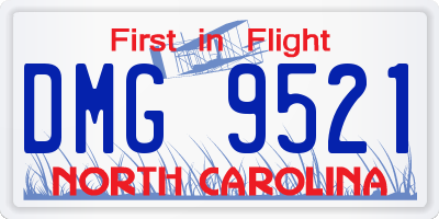 NC license plate DMG9521