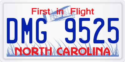 NC license plate DMG9525