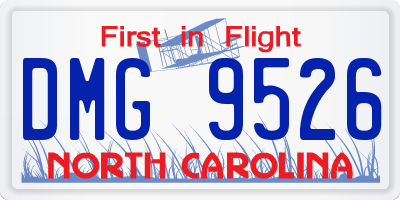 NC license plate DMG9526