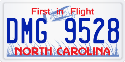 NC license plate DMG9528