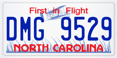 NC license plate DMG9529