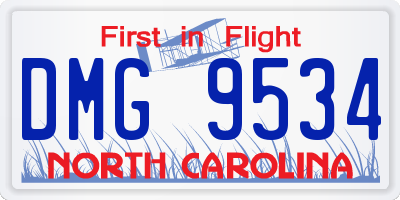 NC license plate DMG9534