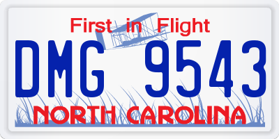 NC license plate DMG9543