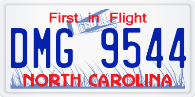 NC license plate DMG9544