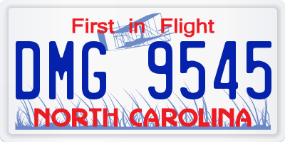 NC license plate DMG9545