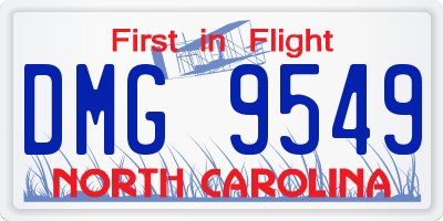 NC license plate DMG9549