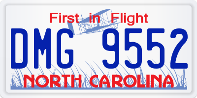 NC license plate DMG9552