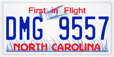 NC license plate DMG9557