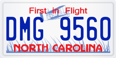 NC license plate DMG9560