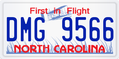 NC license plate DMG9566