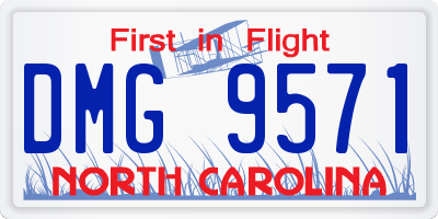 NC license plate DMG9571