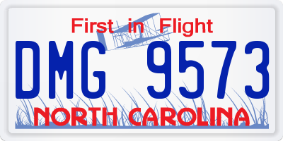 NC license plate DMG9573