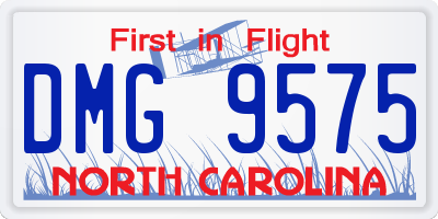 NC license plate DMG9575