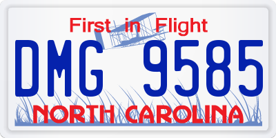 NC license plate DMG9585