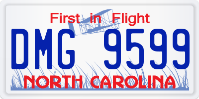 NC license plate DMG9599