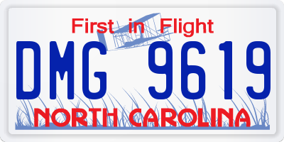 NC license plate DMG9619