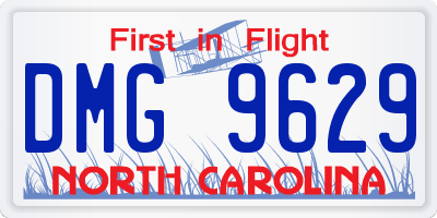 NC license plate DMG9629