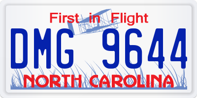 NC license plate DMG9644