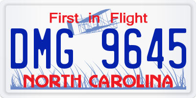 NC license plate DMG9645