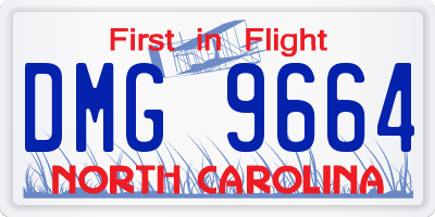 NC license plate DMG9664
