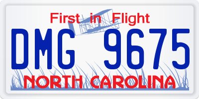 NC license plate DMG9675