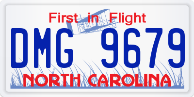 NC license plate DMG9679