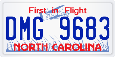 NC license plate DMG9683