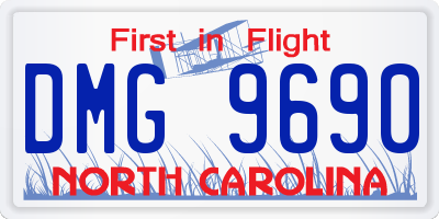 NC license plate DMG9690
