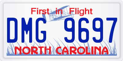 NC license plate DMG9697