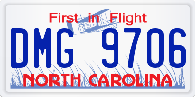 NC license plate DMG9706