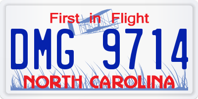 NC license plate DMG9714