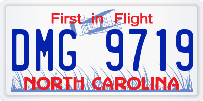 NC license plate DMG9719