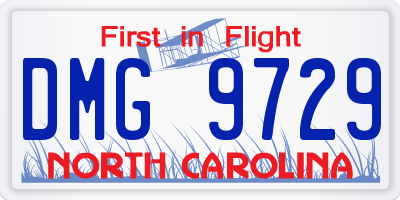 NC license plate DMG9729