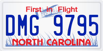 NC license plate DMG9795