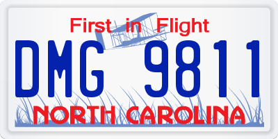 NC license plate DMG9811