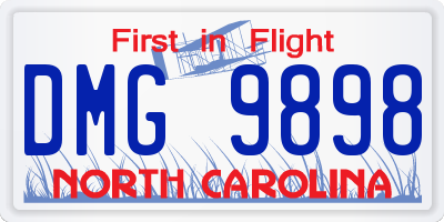 NC license plate DMG9898