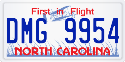 NC license plate DMG9954