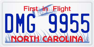 NC license plate DMG9955