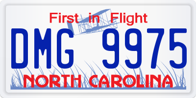 NC license plate DMG9975