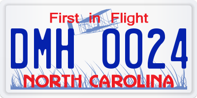 NC license plate DMH0024