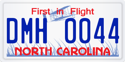 NC license plate DMH0044