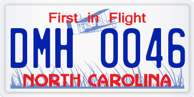 NC license plate DMH0046