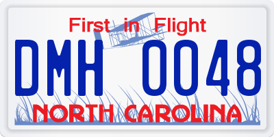 NC license plate DMH0048