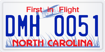 NC license plate DMH0051