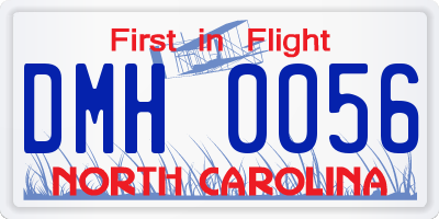 NC license plate DMH0056