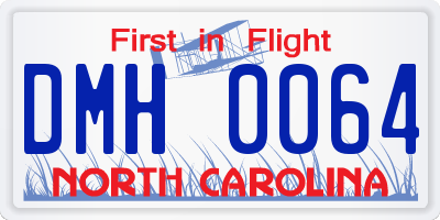 NC license plate DMH0064